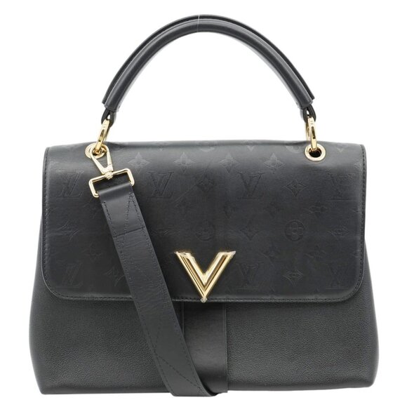 Louis Vuitton  Very One Handle Monogram Leather Shoulder Bag Black - Picture 1 of 12